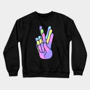 PEACE Sign Hand Crewneck Sweatshirt